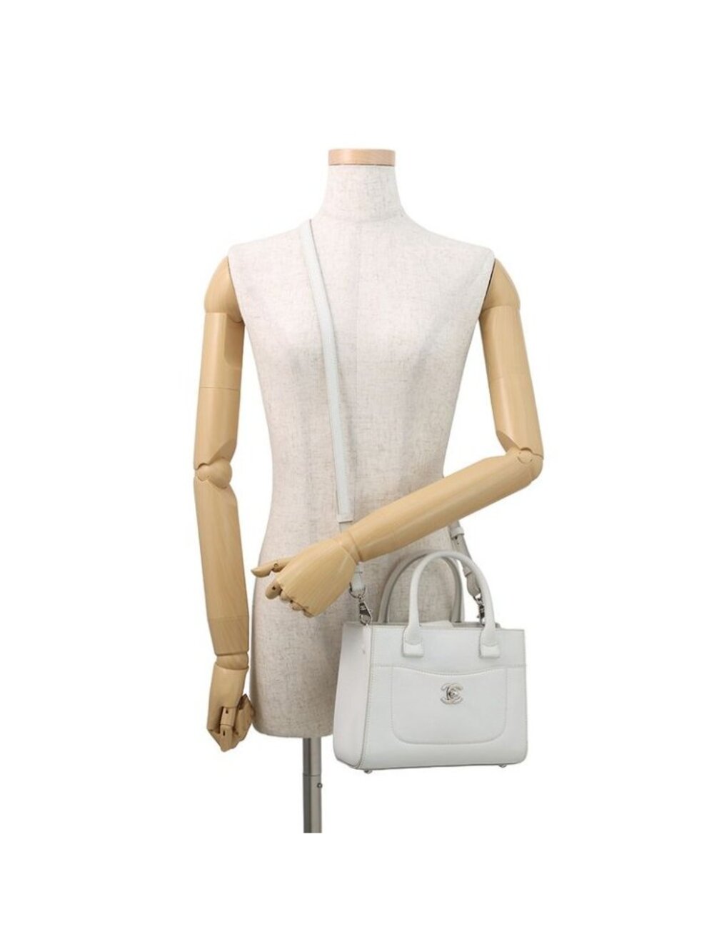 Chanel Handbag CC Logo Neo Executive Small 2-Way White - Picture 5 of 10